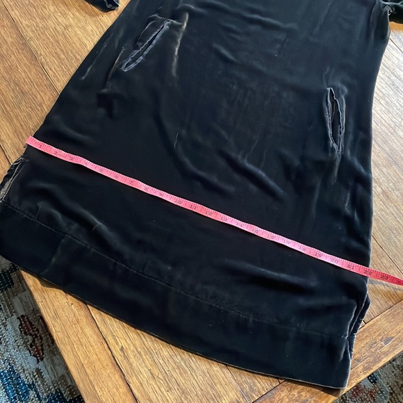 Poetry Dress Velvet Deep Olive Green color. Size 10. - Picture 13 of 14